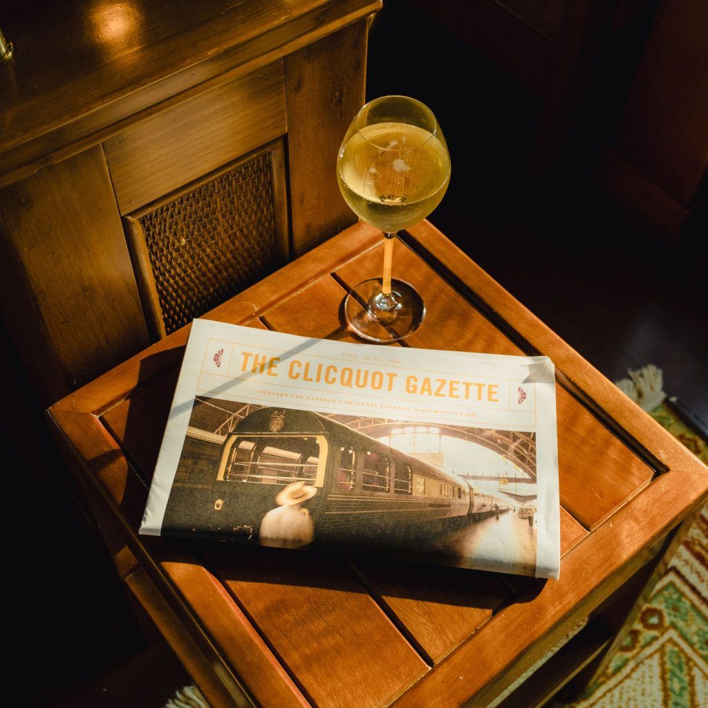 A Solaire Journey inspired by the sun aboard the Eastern & Oriental Express featuring Veuve Clicquot