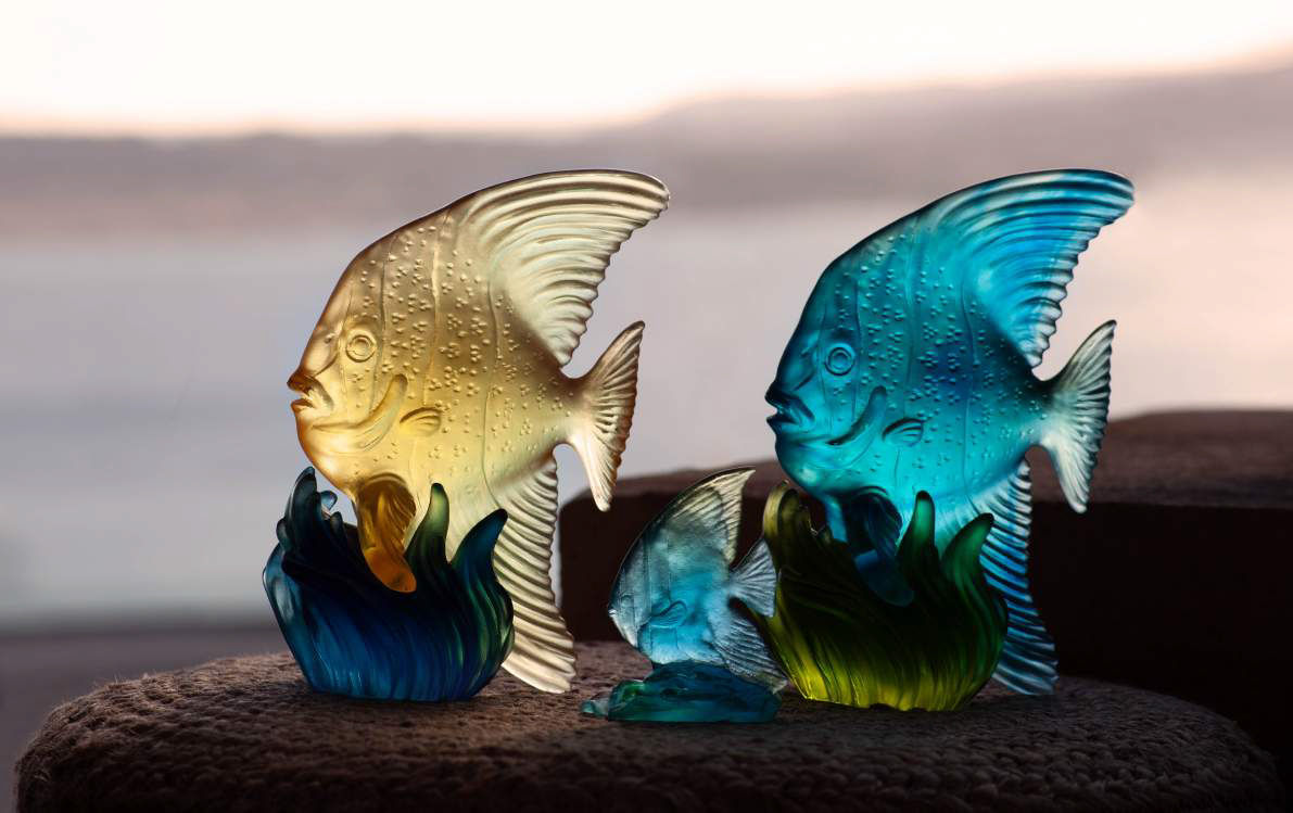 Take your living space through a marine odyssey with luxury glass and crystal-maker Daum’s 2024 collection