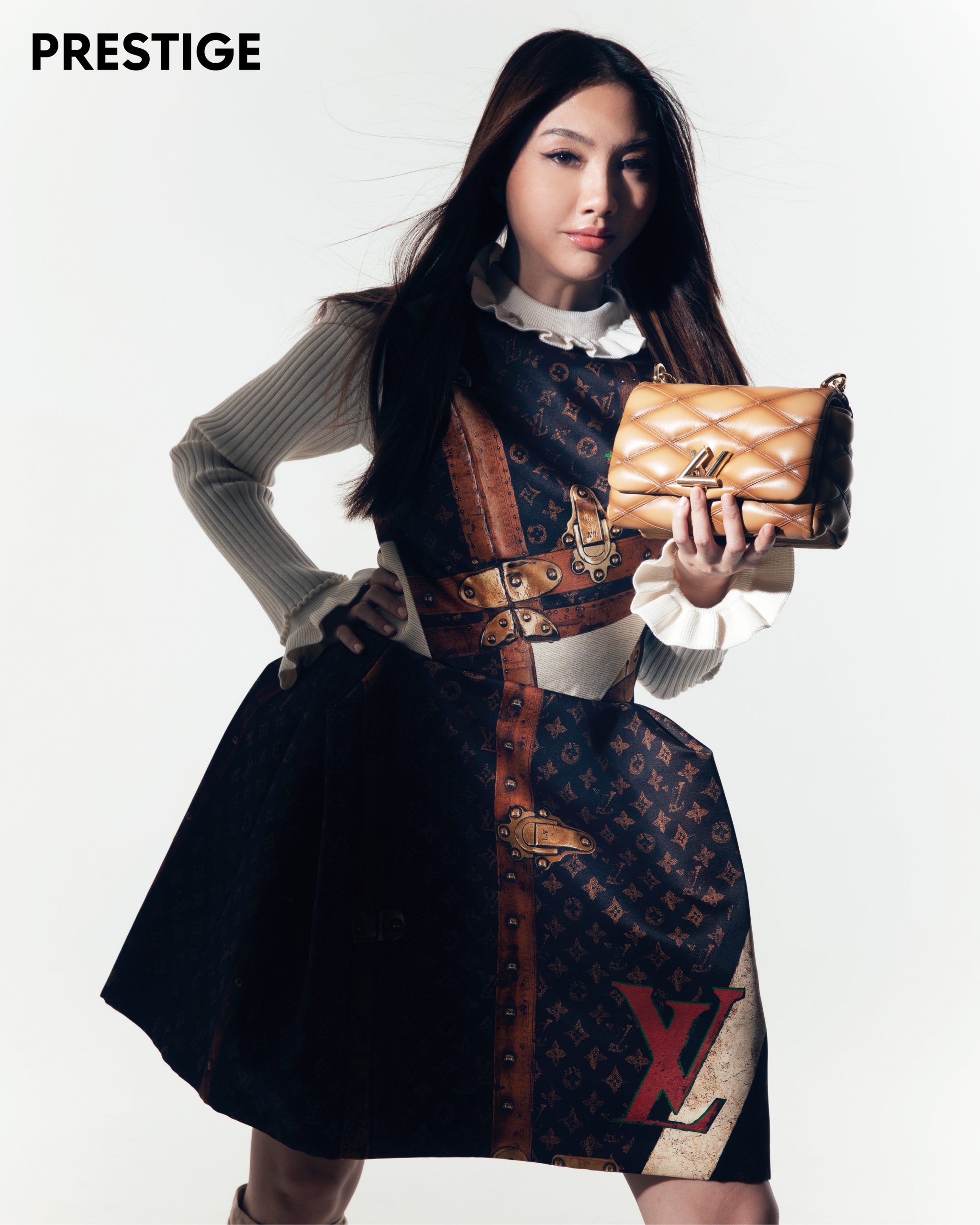 lv trunk pleat dress A showcase of Louis Vuitton's GO-14 bags feat. Cindy Ozzie, Cindy  Priscilla, and Dennisa Audrey