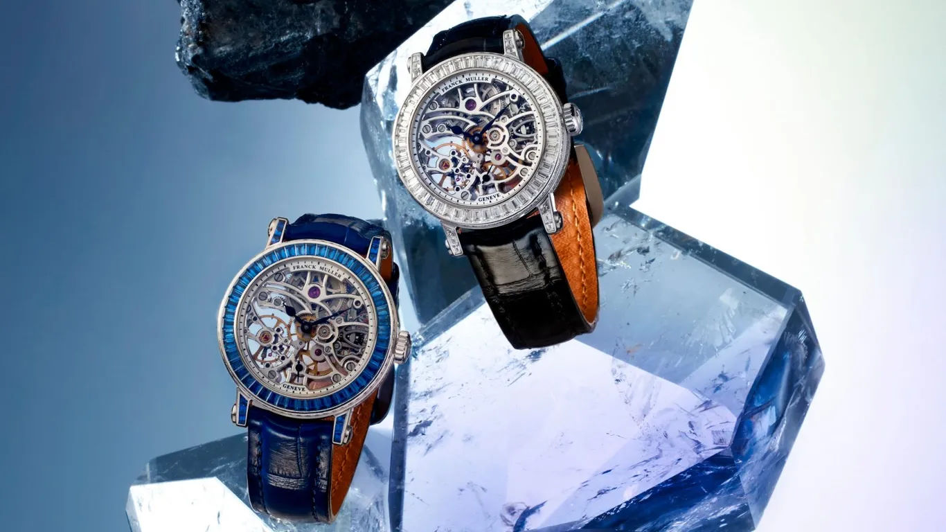 Franck Muller's Round Skeleton Baguette watches are a