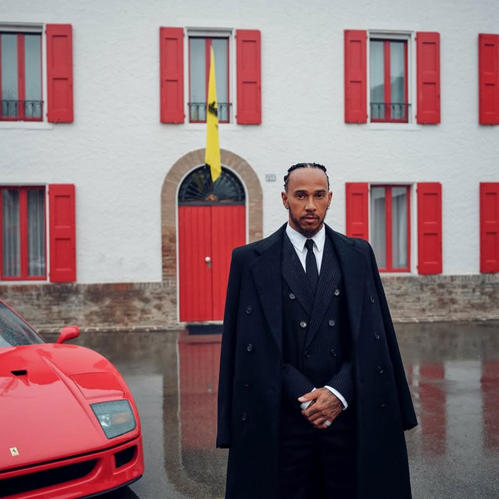 First Hamilton Ferrari Celebrating his first day at Scuderia Ferrari, Lewis Hamilton