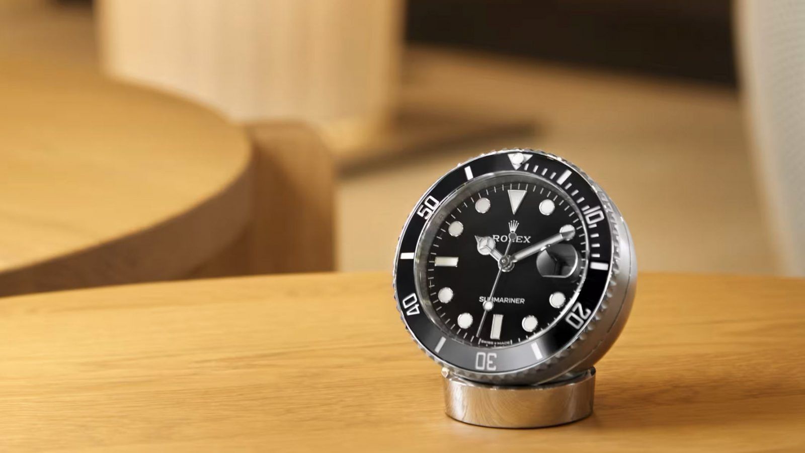 The Rolex Submariner Date is now available as a desk clock