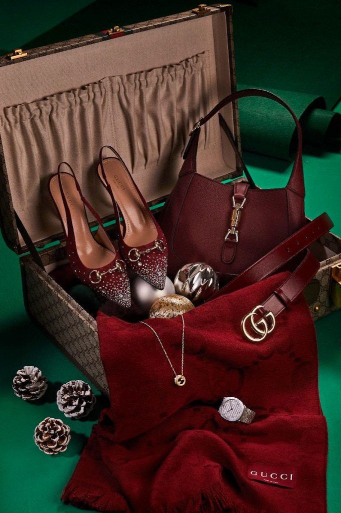 The focus of the Gucci Christmas 2025 edit is joyous celebration