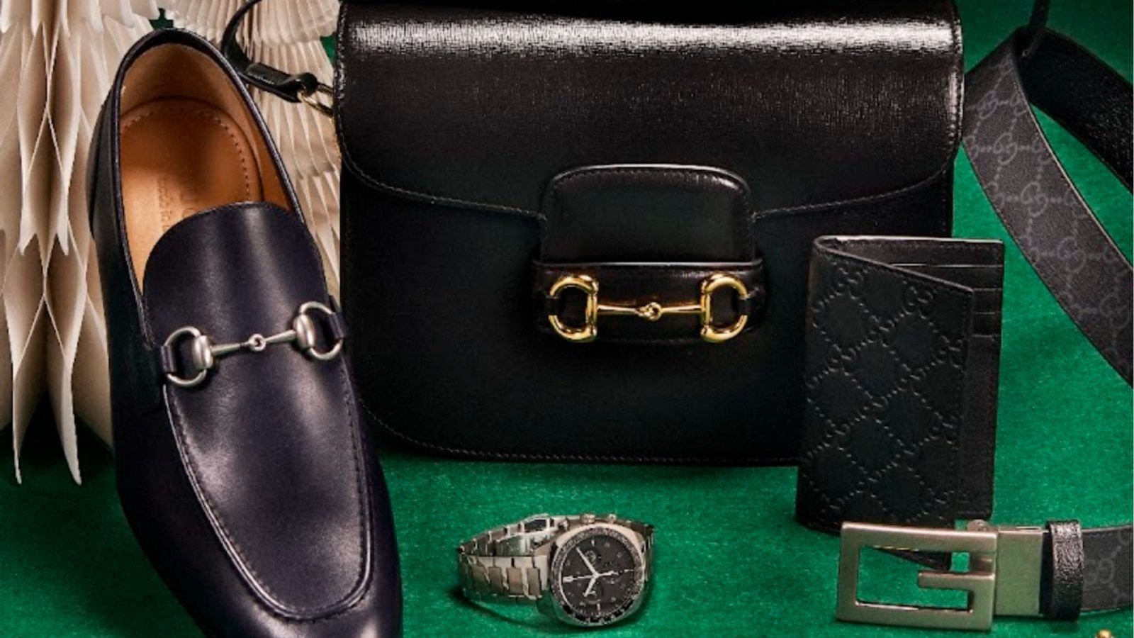 The focus of the Gucci Christmas 2025 edit is joyous celebration