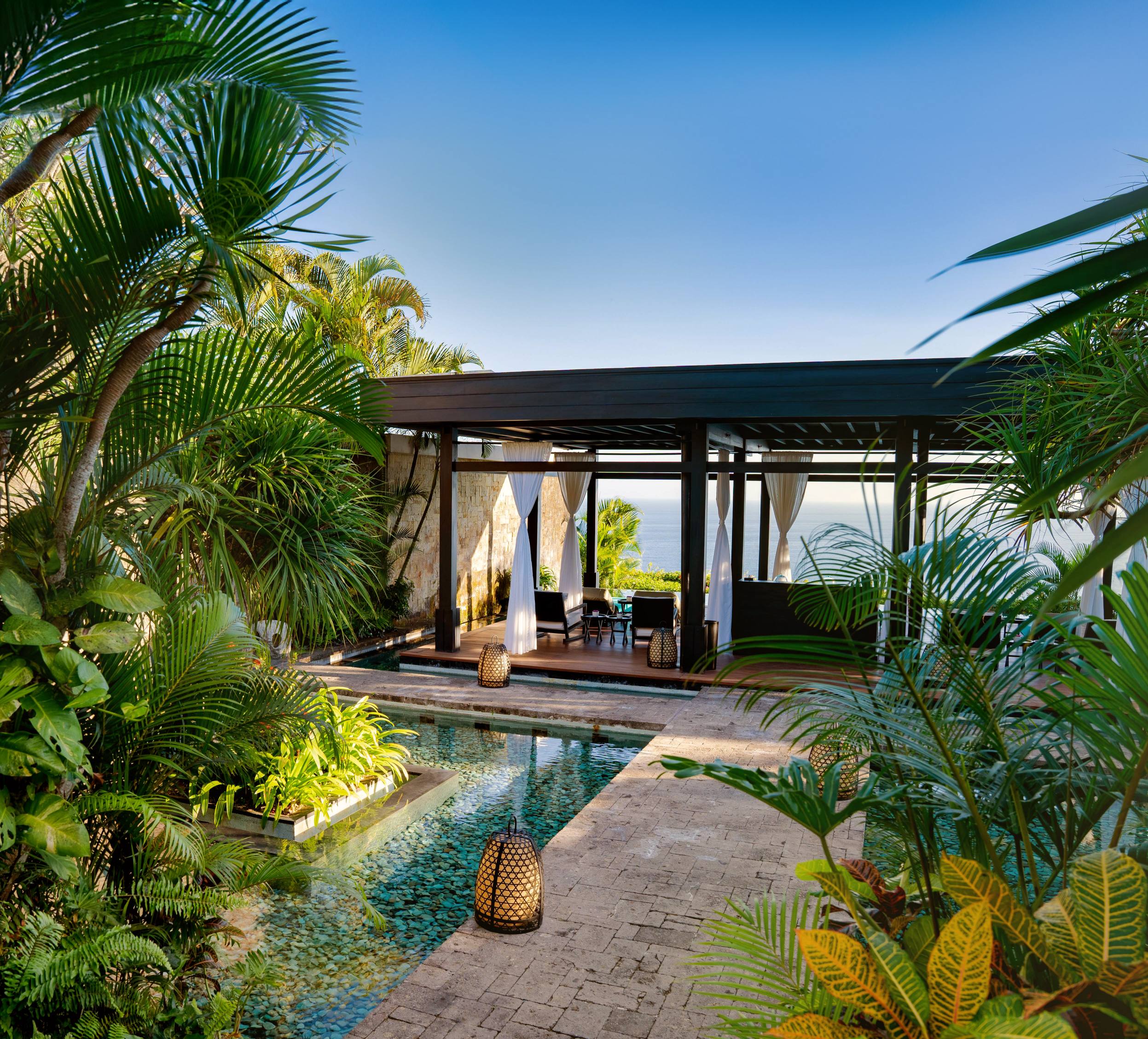 Augustinus Bader arrives at Bvlgari Resort Bali's cliffside Spa