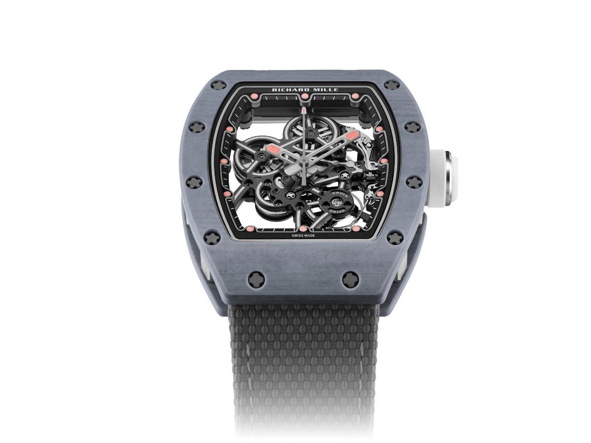 RM 55-01 is a very light skeleton watch
