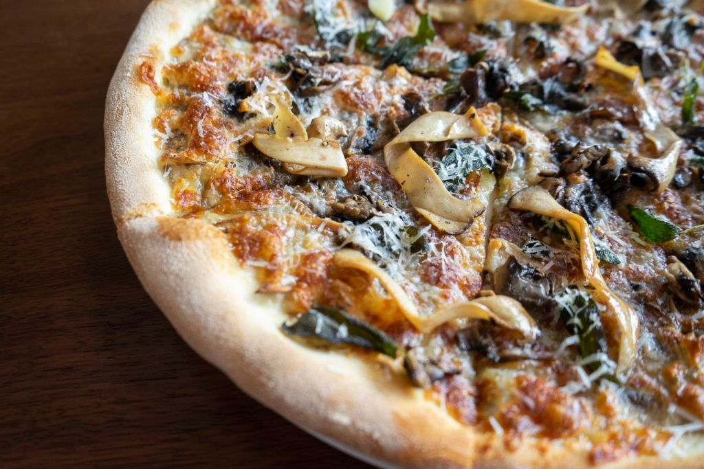 Botanica+Co's bianca funghi pizza