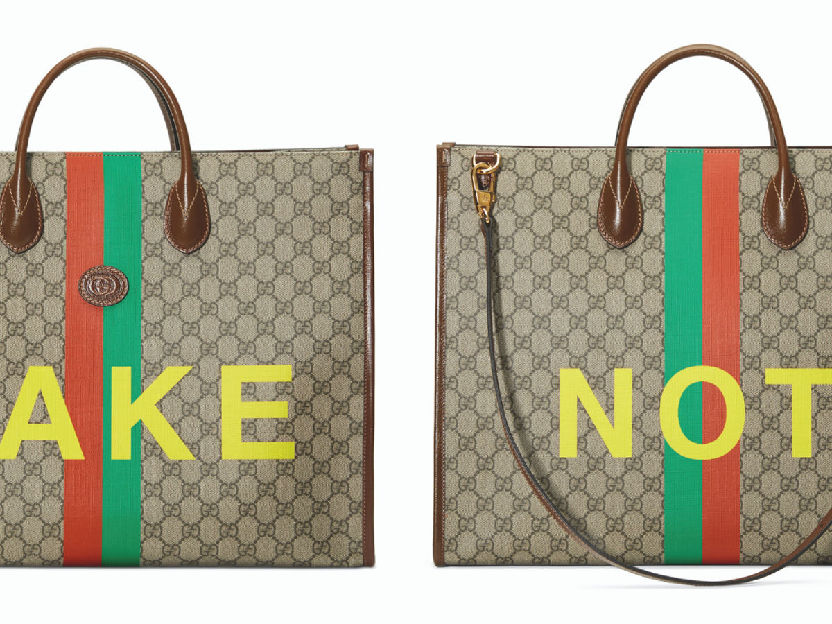 The Gucci Fake Not makes ironic statement