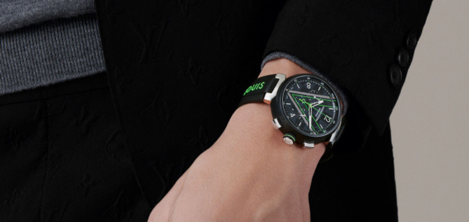 HANDS-ON: The Louis Vuitton Tambour Damier Graphite Race Chronograph brings  green lasers to a gun