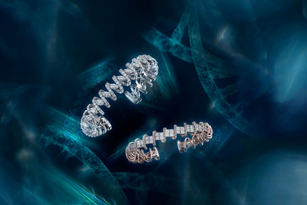 DNA collection diamond bangle by DeGem