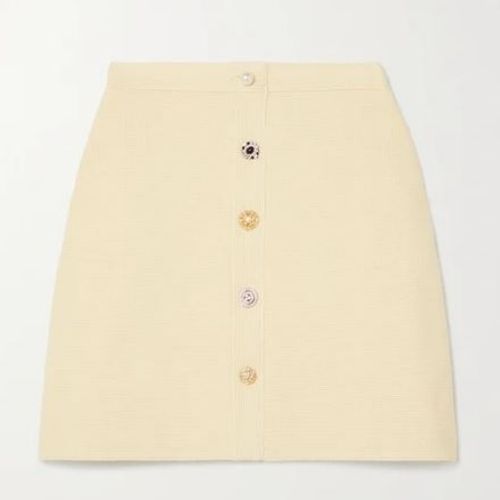 Embellished cotton mini skirt by Adam Lippes