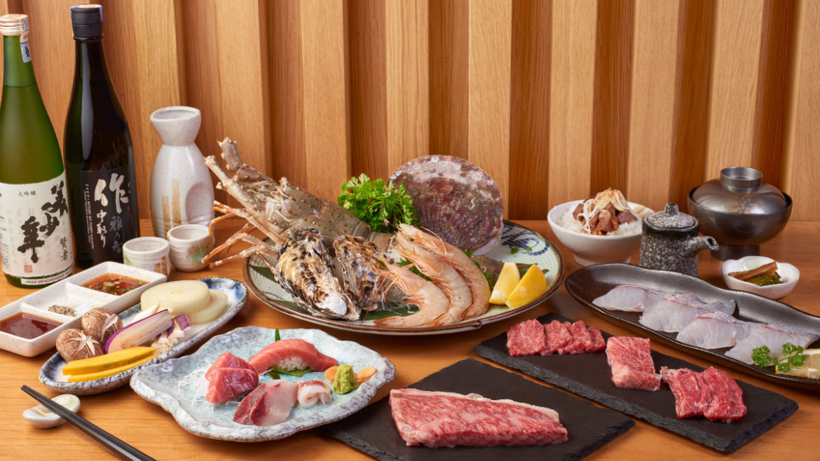 Miyabi’s Omakase-style Yakiniku menu features premium Japanese A5 Wagyu beef