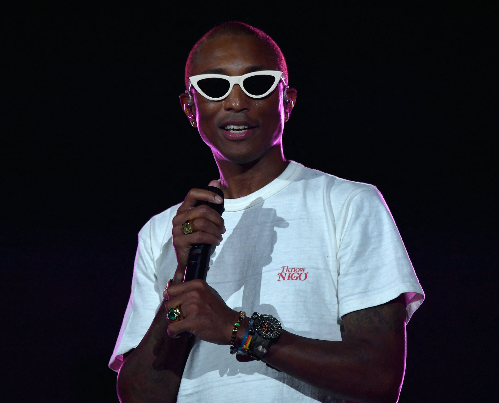 Pharrell had the biggest fashion week flex in custom Tiffany and Co