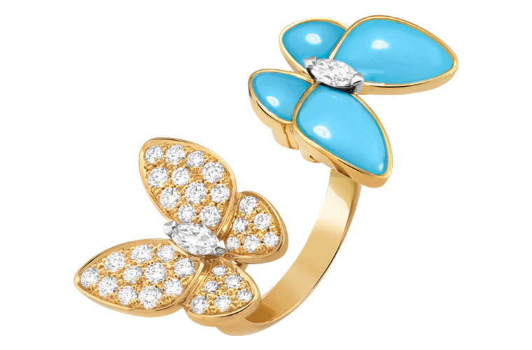 two butterfly ring