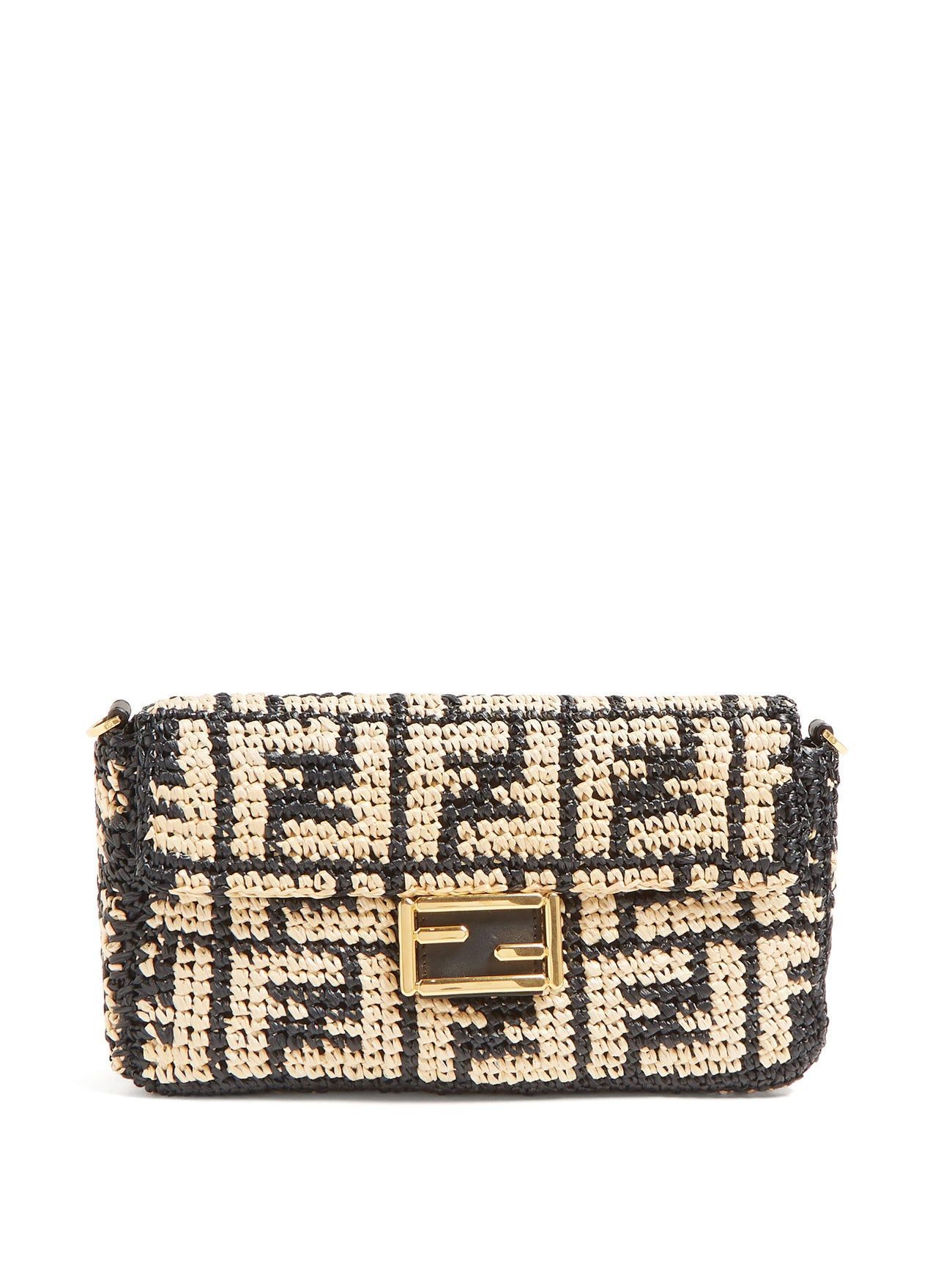 Fendi on sale raffia baguette