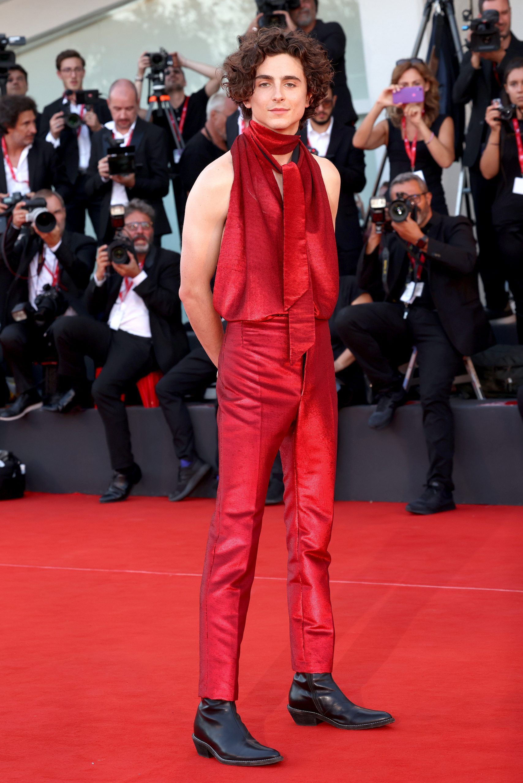 Timothee Chalamet In Baseball Hat & Sneakers At Cannes