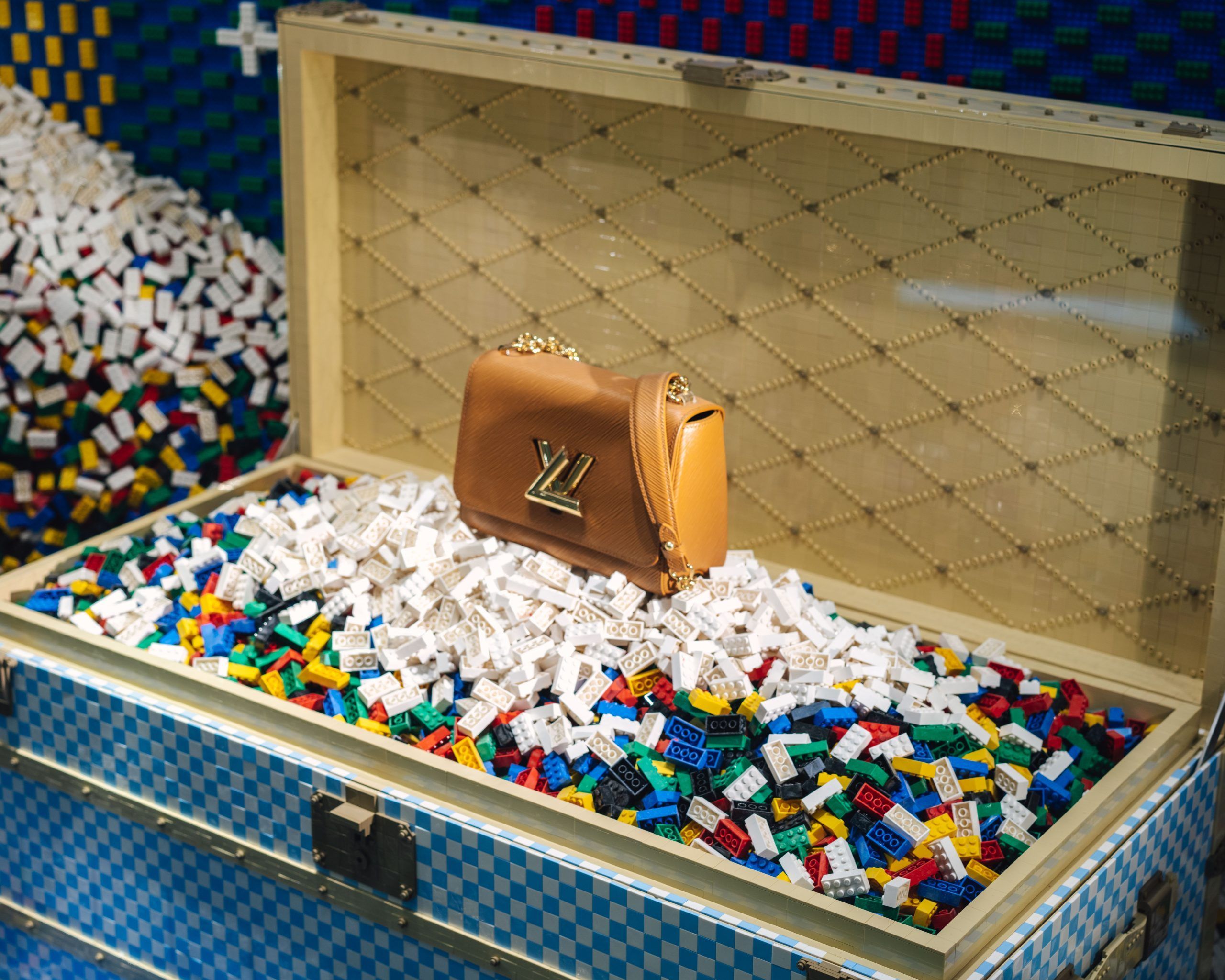 Louis Vuitton 2022 Holiday LEGO Shopping Bag 14×9.75x 4.25” Inches
