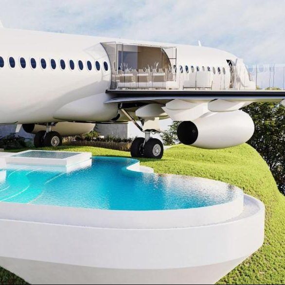 This abandoned Boeing 737 in Bali has been transformed into a luxury villa
