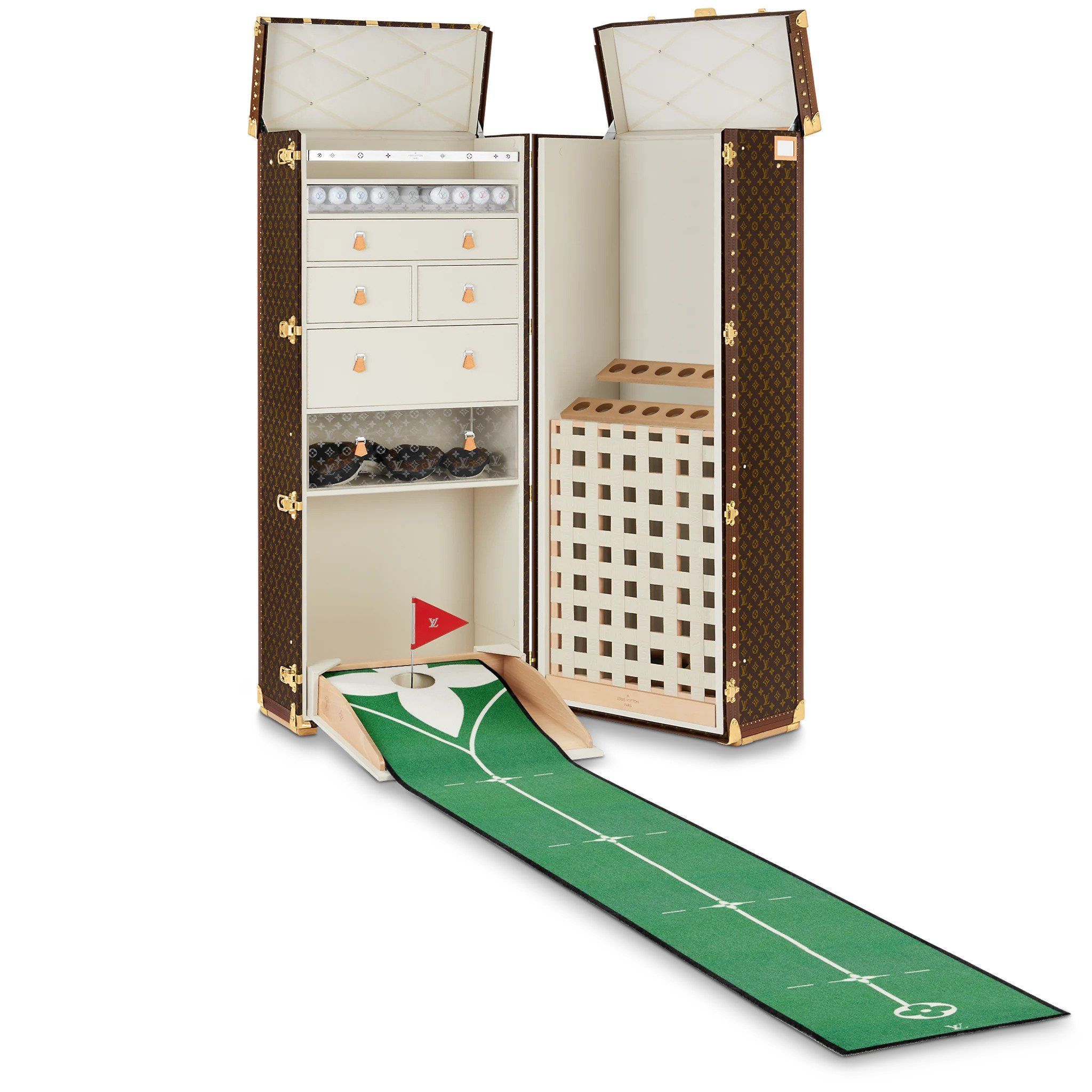 Louis Vuitton unveils a new golf trunk that comes with a built-in putting  mat