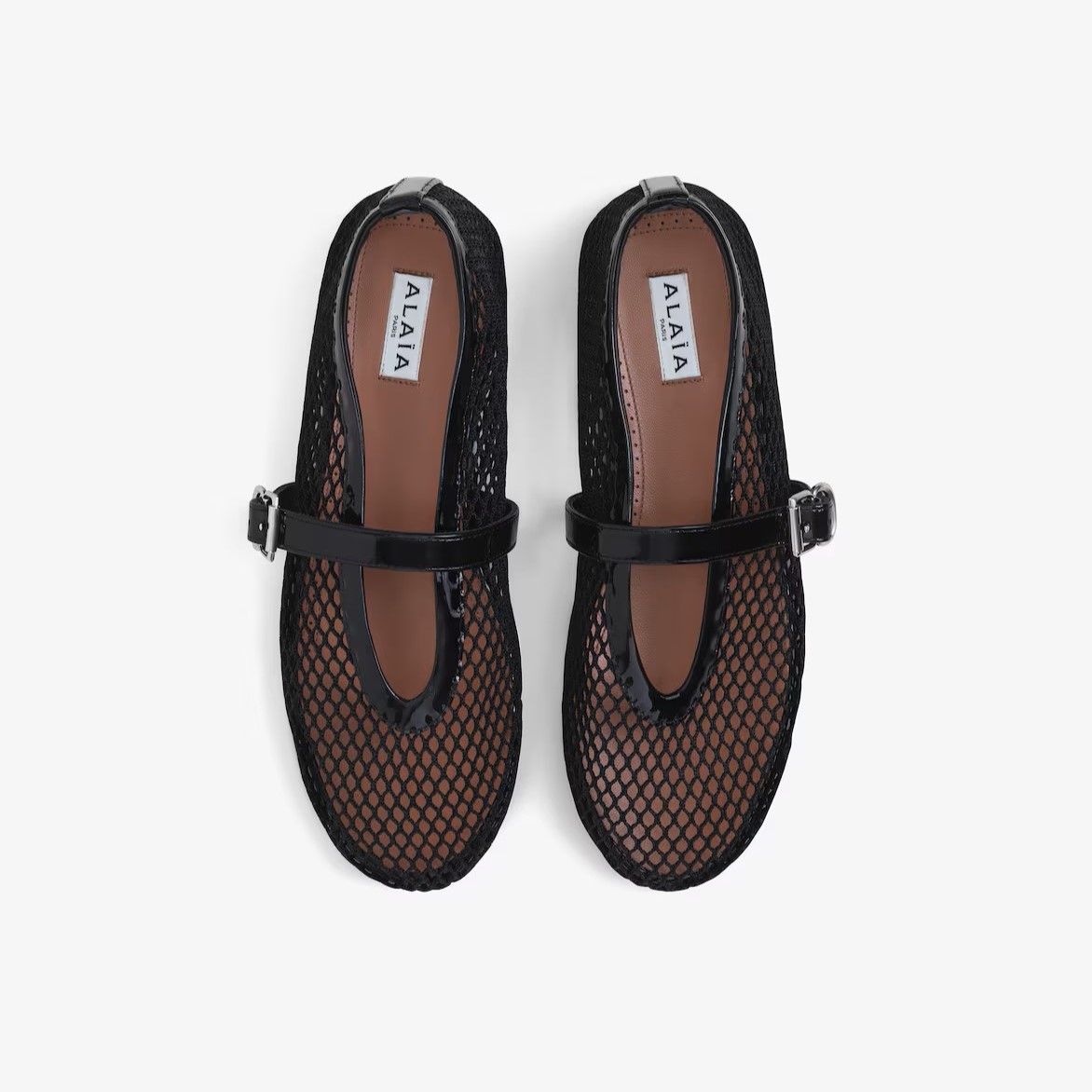 Alaia ballet flat fishnet