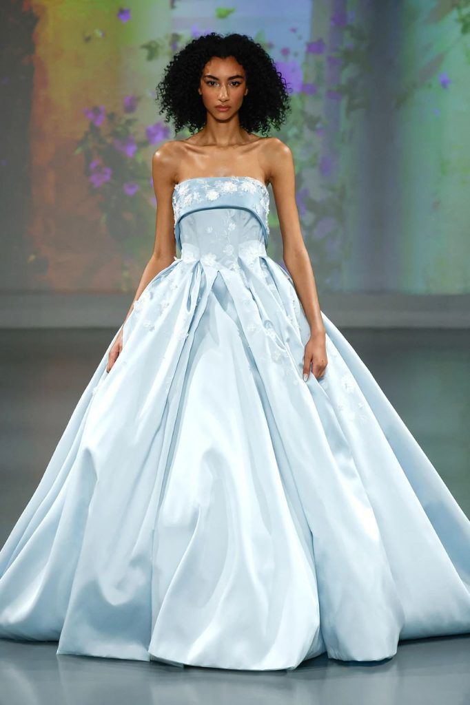 pastel bridgerton dress SAGE Pleated Drape Ball Gown by Andrea and Leo -A1015