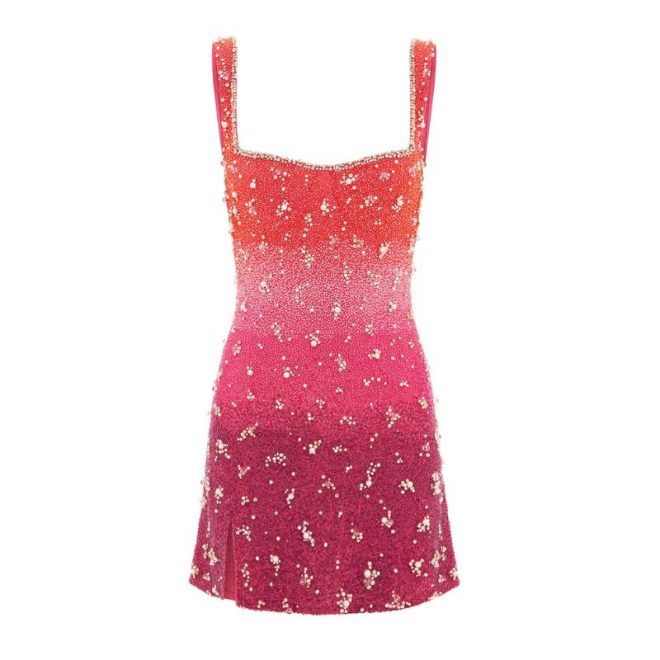 purple designer dress Long Lavender Purple Sequin-Print Prom Dress Lavender / 2