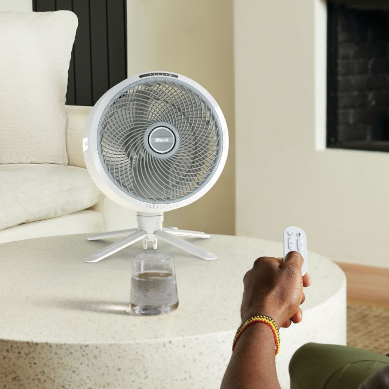 A cool breeze from any vantage, meet the Shark FlexBreeze fan