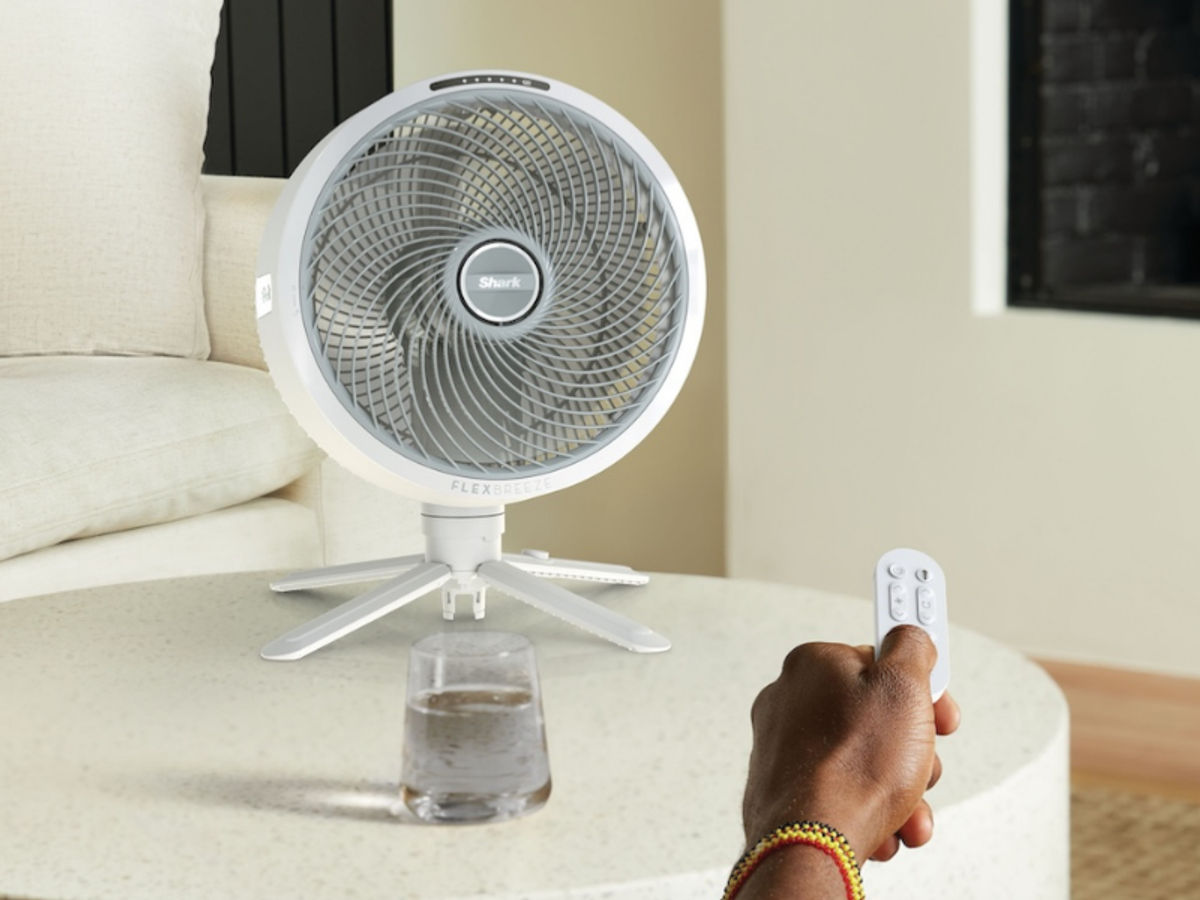 A cool breeze from any vantage, meet the Shark FlexBreeze fan