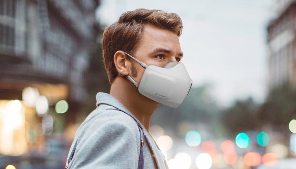 Face masks go high-tech with speech translation and air purifiers