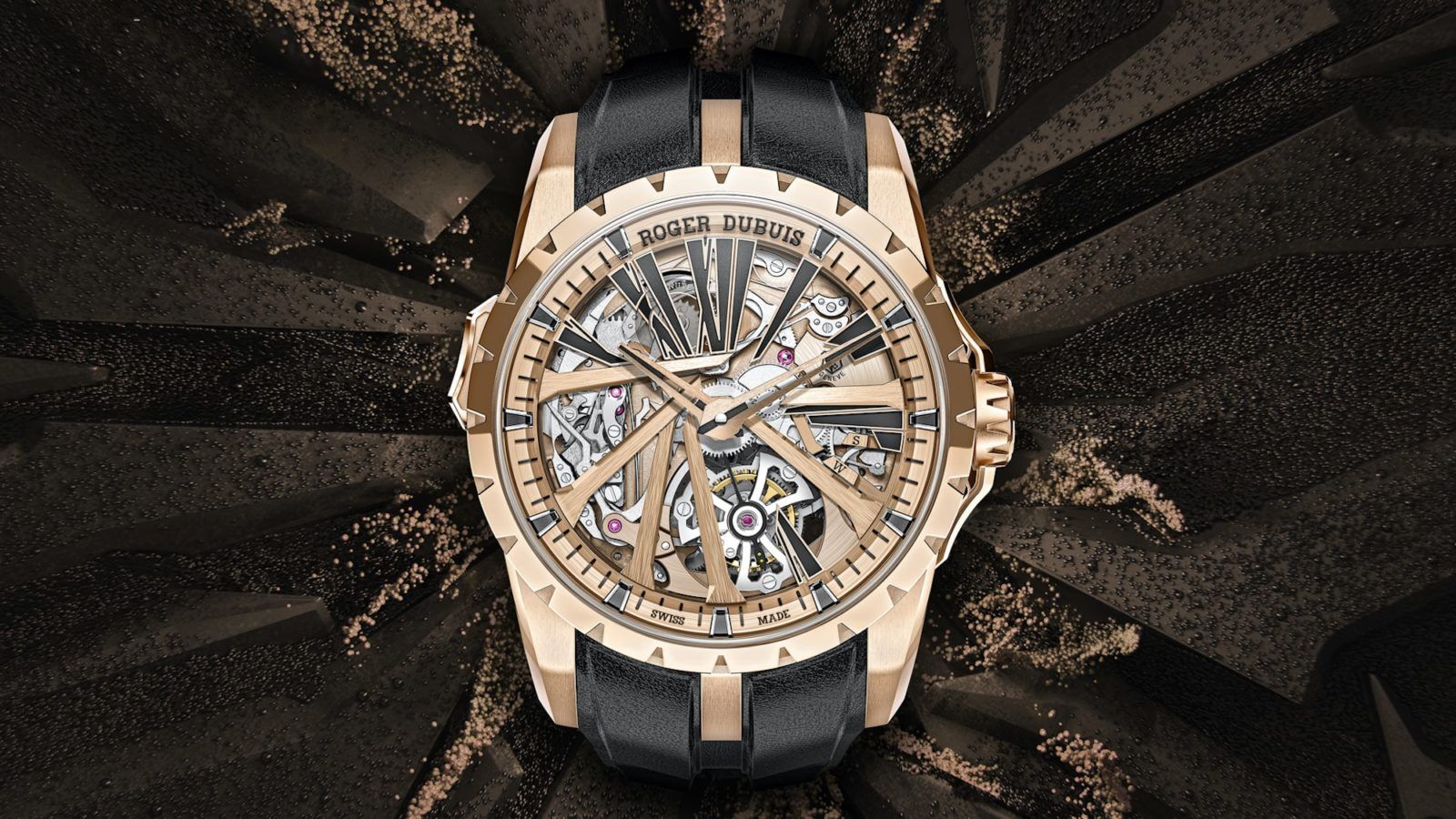The pink gold Roger Dubuis Excalibur Diabolus in Machina is a bold master stroke in unconventional watchmaking