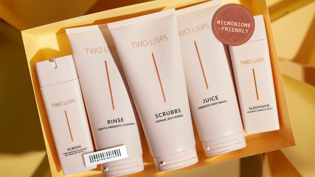 Two Lips launches a new prebiotic bodycare range feeds the microbiome in the skin to help it thrive