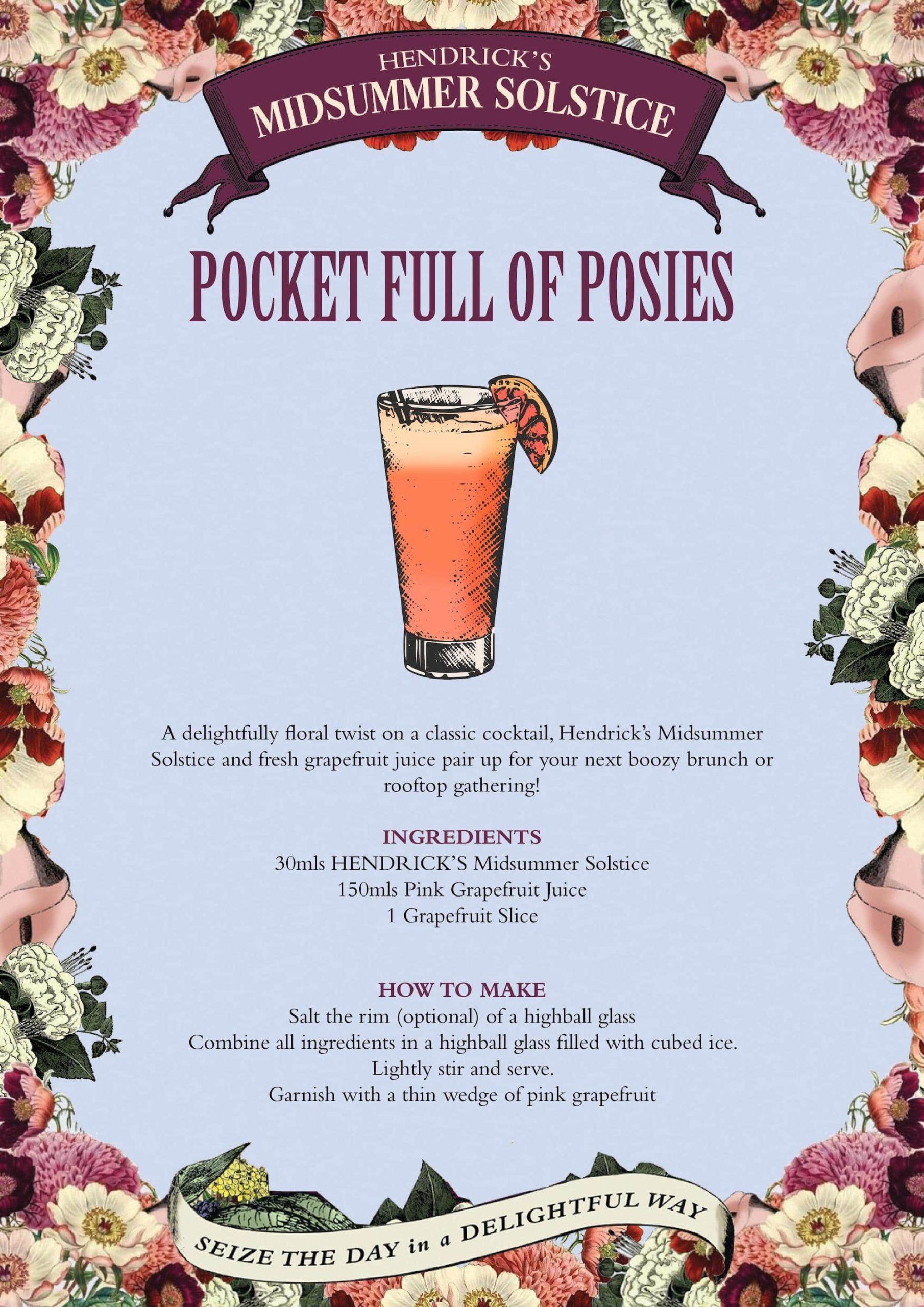 Hendrick’s Midsummer Solstice Tasting notes and drink recipes of the