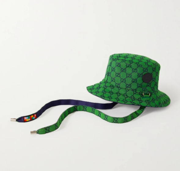 Gucci GG Multicolor Reversible Bucket Hat in Green for Men