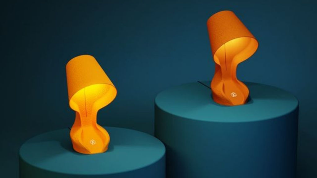 Compostable creations: These 3D printed lamps are fashioned from orange peels