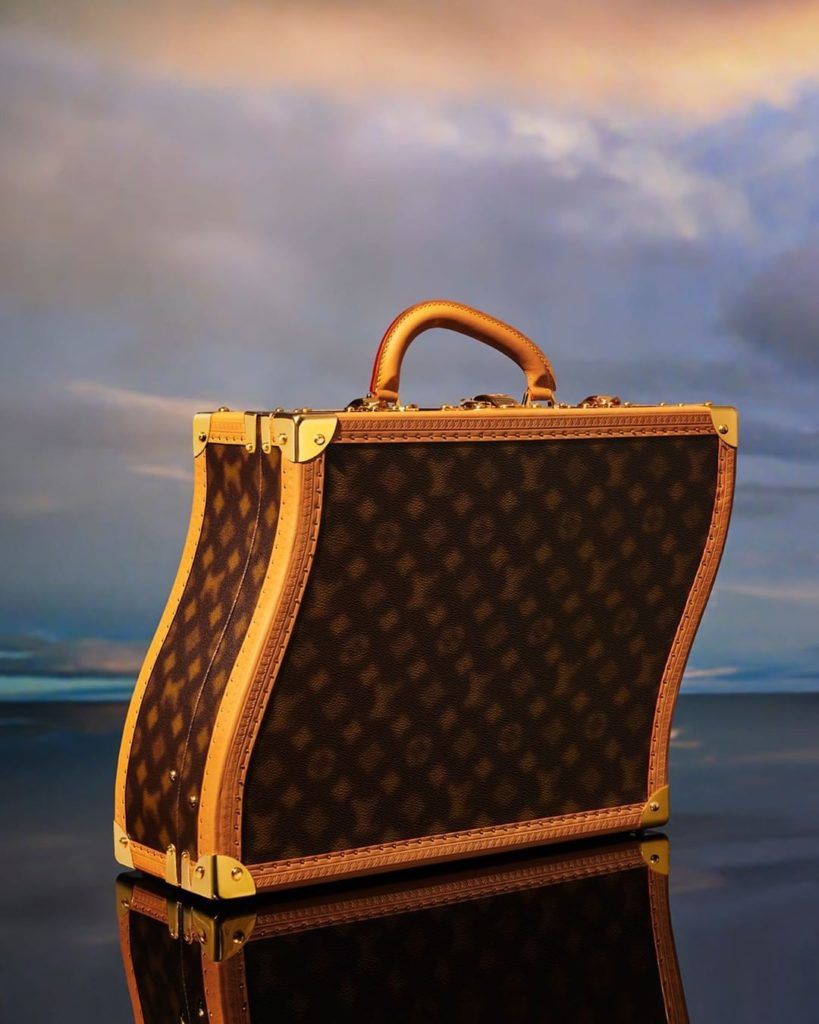 Louis Vuitton warped Monogram leather trunk by Virgil Abloh