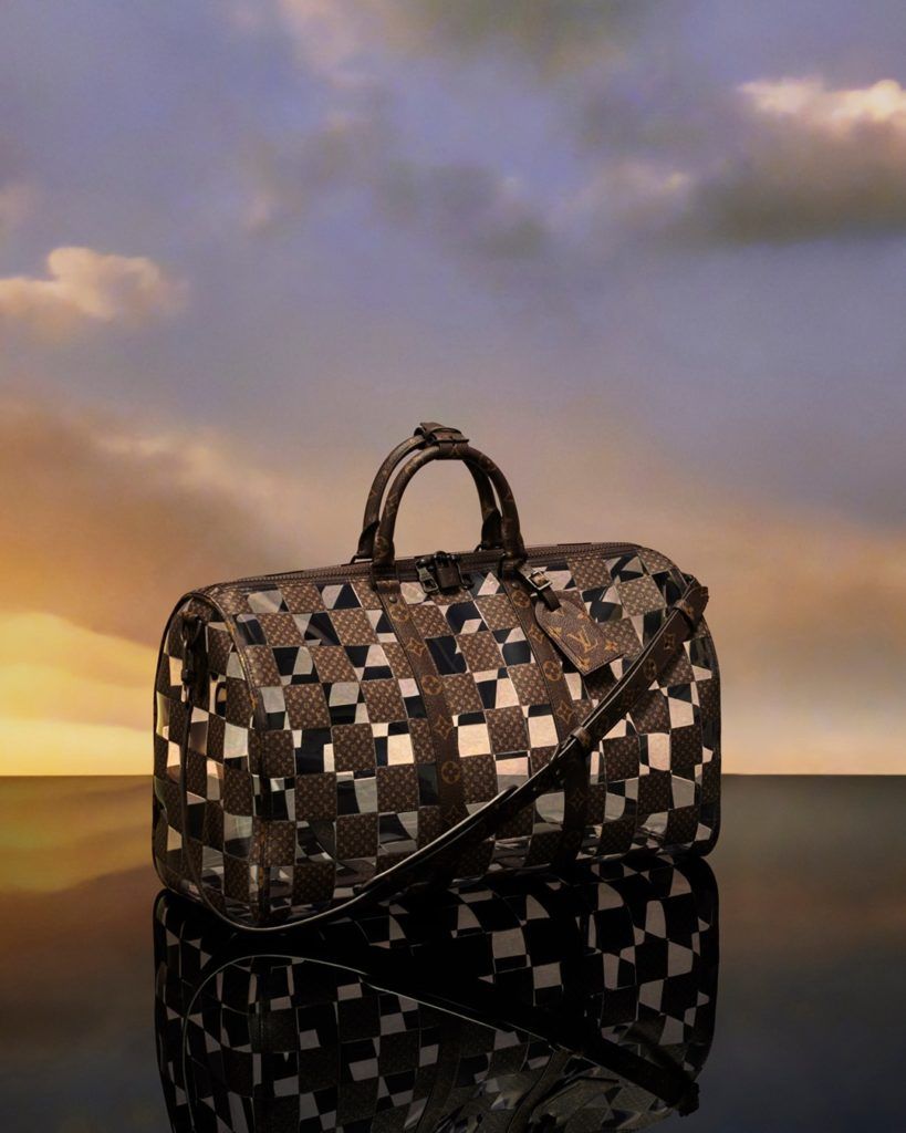 Cutout Louis Vuitton Keepall bag by Virgil Abloh