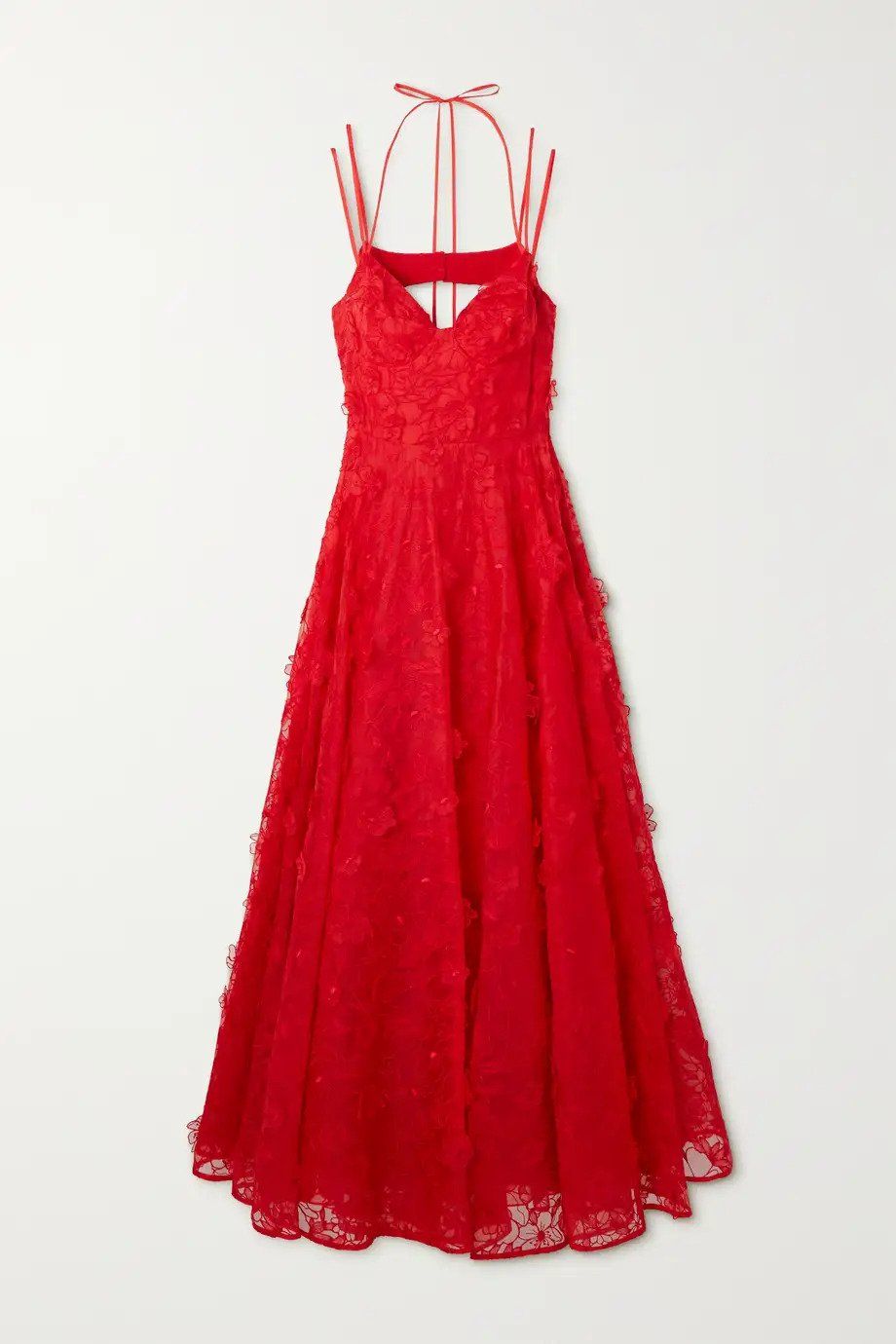 strapless open back dress Scarlet Red Dress– Teuta Matoshi
