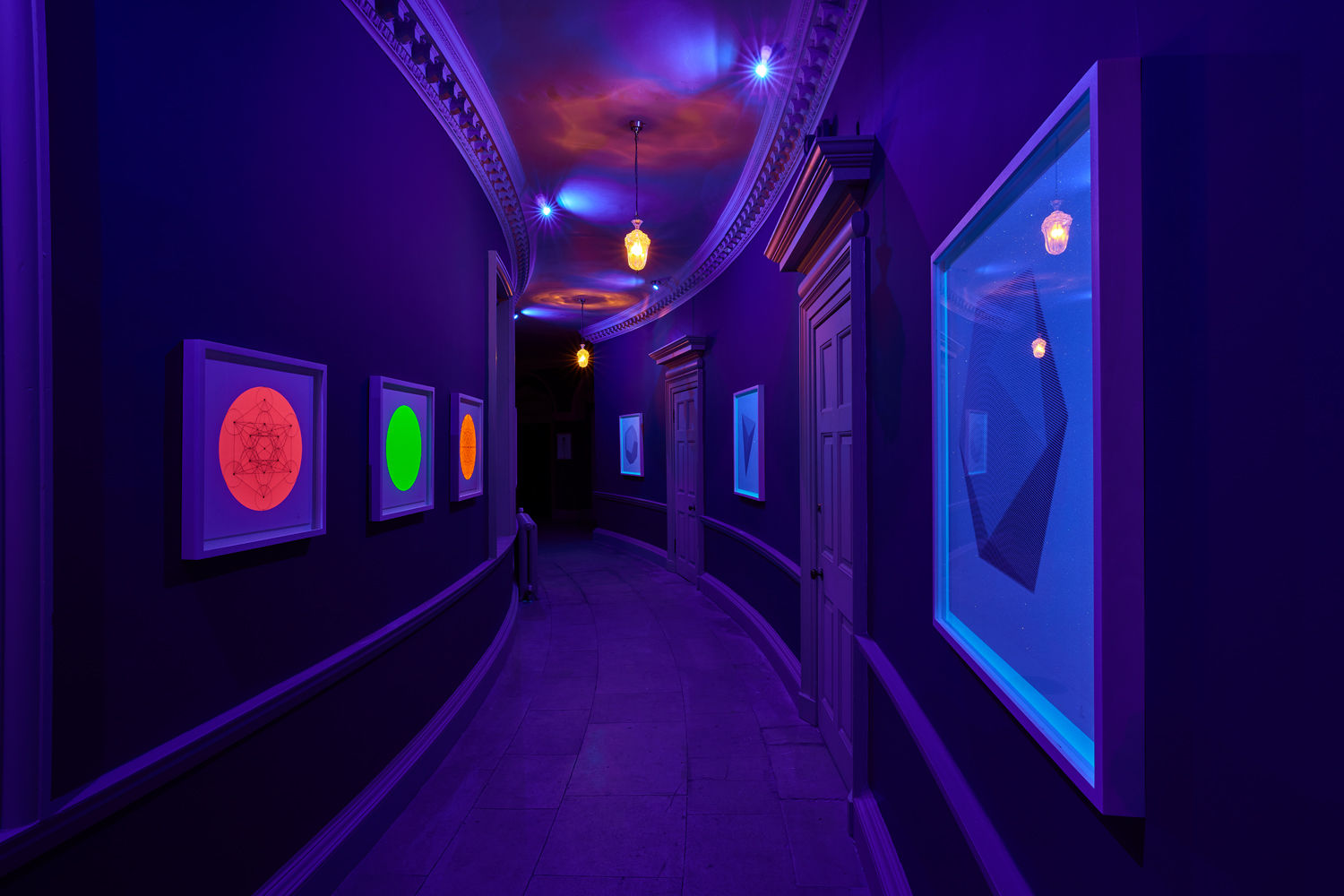 Installation view inside 528 Hz Love Frequency, Houghton Hall
