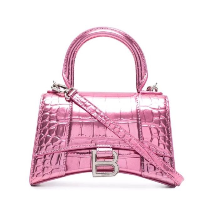Hourglass XS handbag in pink