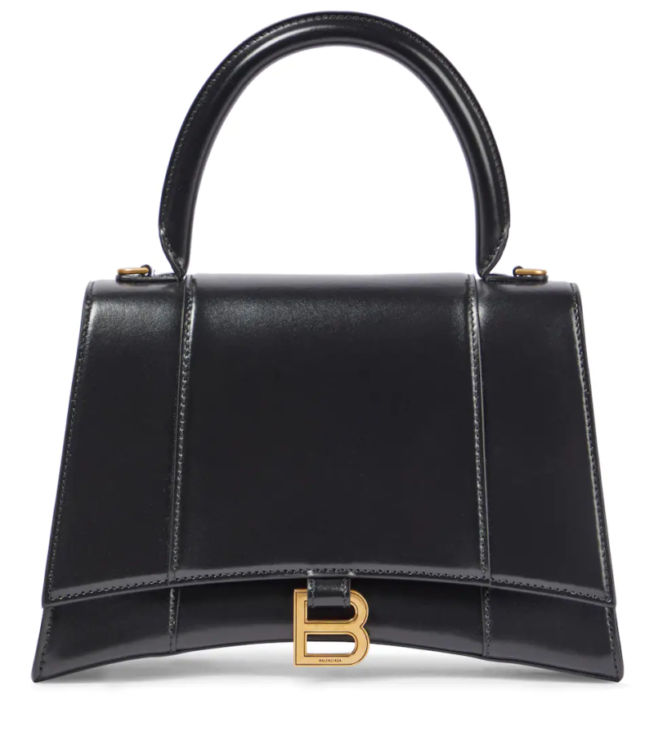 Hourglass Medium handbag in black