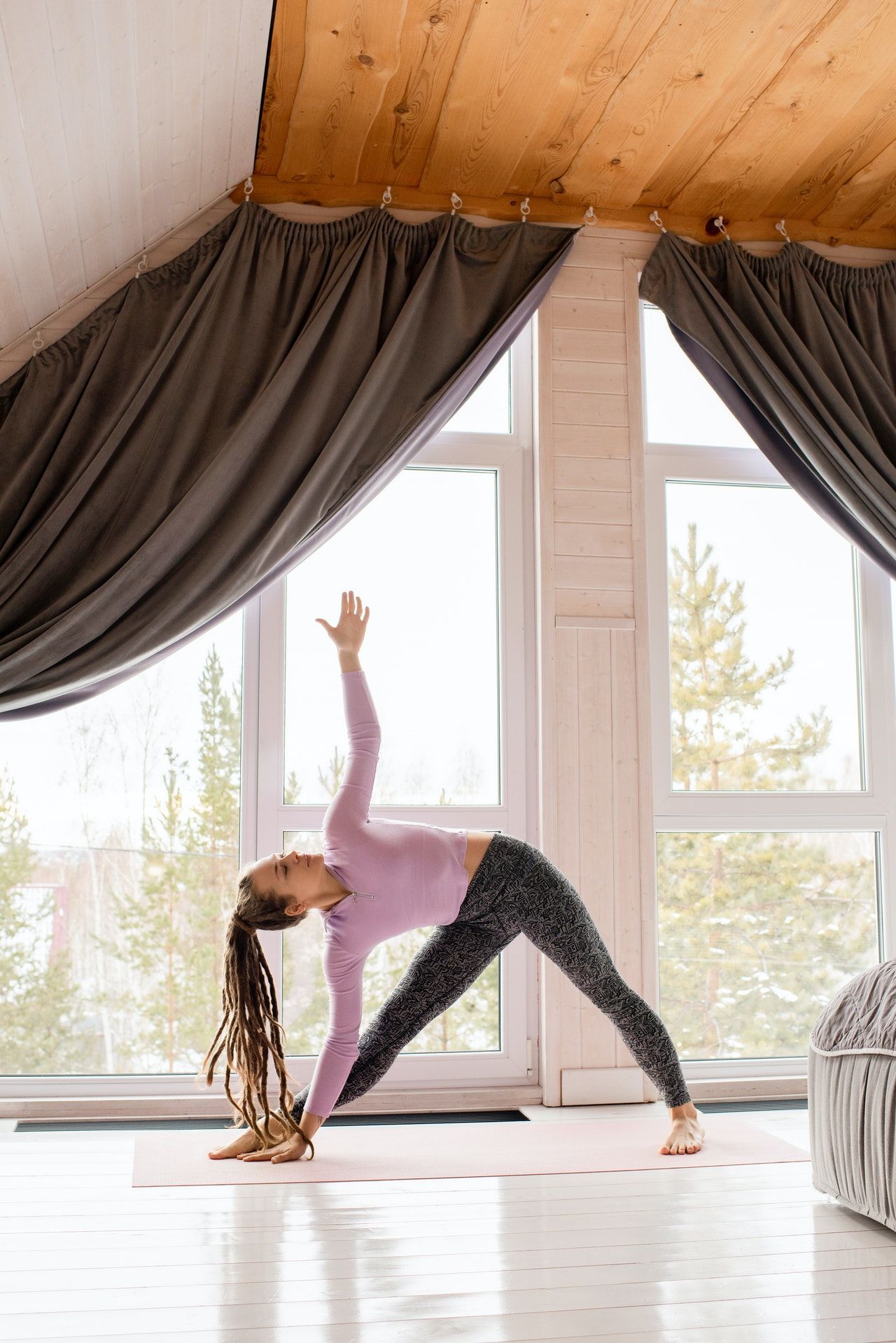 Balancing Table Pose Yoga (Dandayamana Bharmanasana)