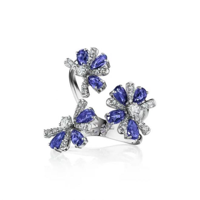 Hueb Botanica Sapphire & Diamond Ring