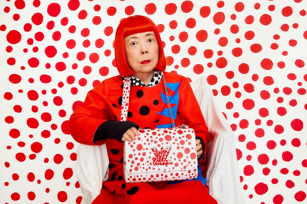 See the first set of bags from the Louis Vuitton x Yayoi Kusama
