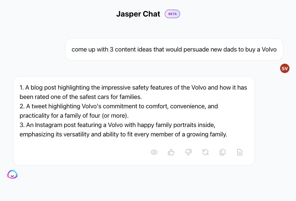 Jasper Chat AI chatbot