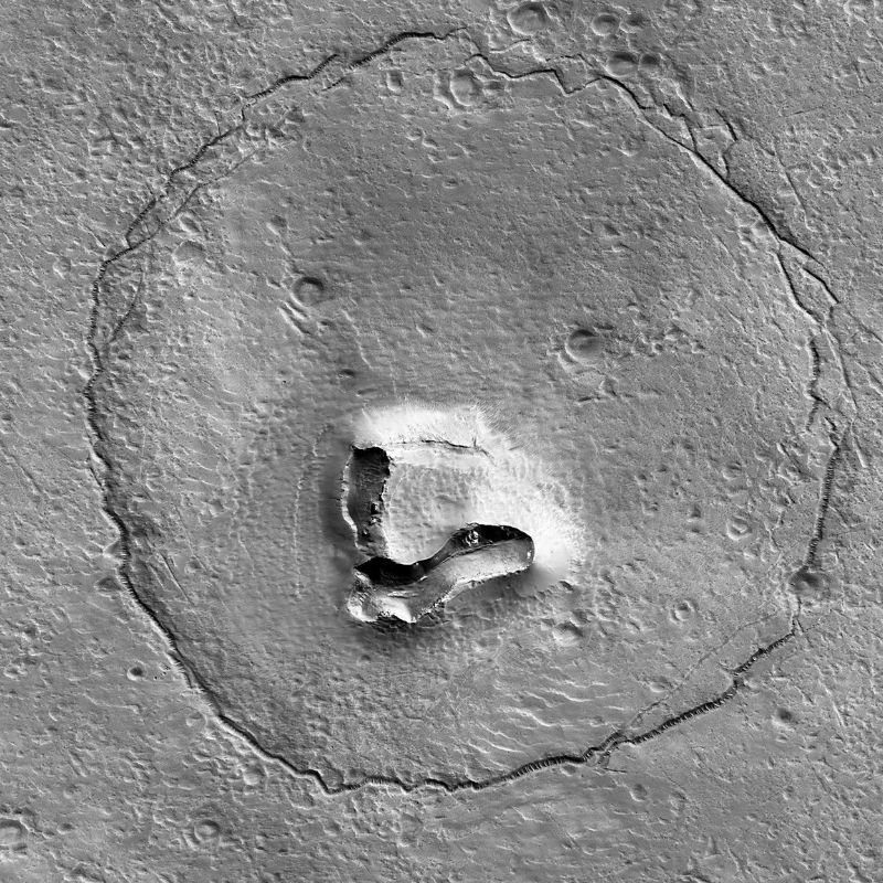NASA Orbiter has captured an image from Mars — and it resembles a teddy bear