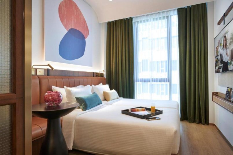 Citadines Connect City Centre Singapore Green Room - valentine's day staycations singapore 2023