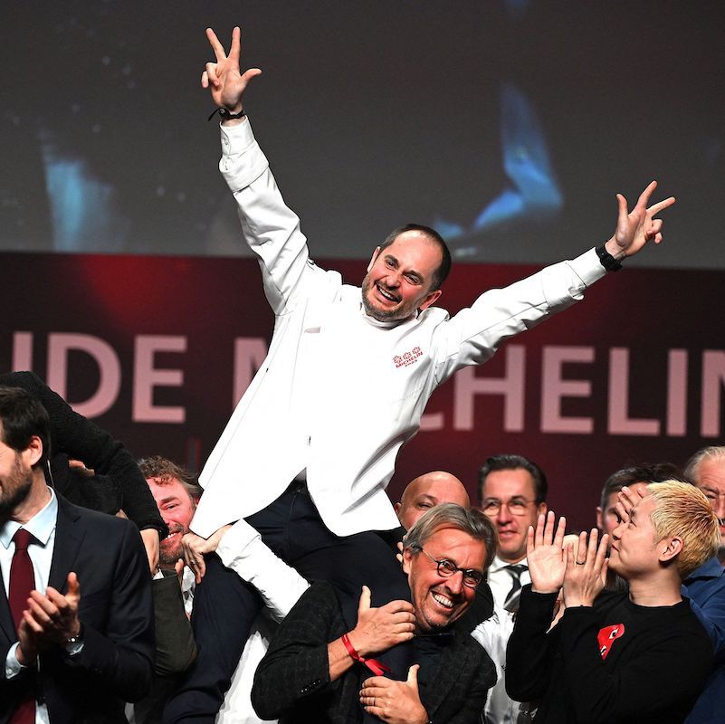 A remote French island restaurant has been awarded three Michelin stars