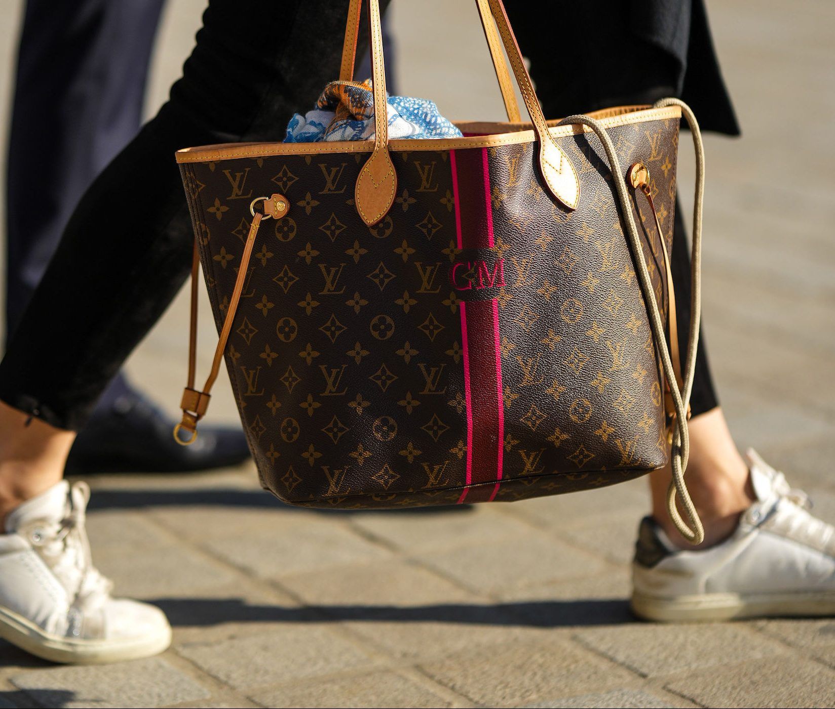 Louis Vuitton Bicolor Denim Patchwork Twist MM Bag – The Closet