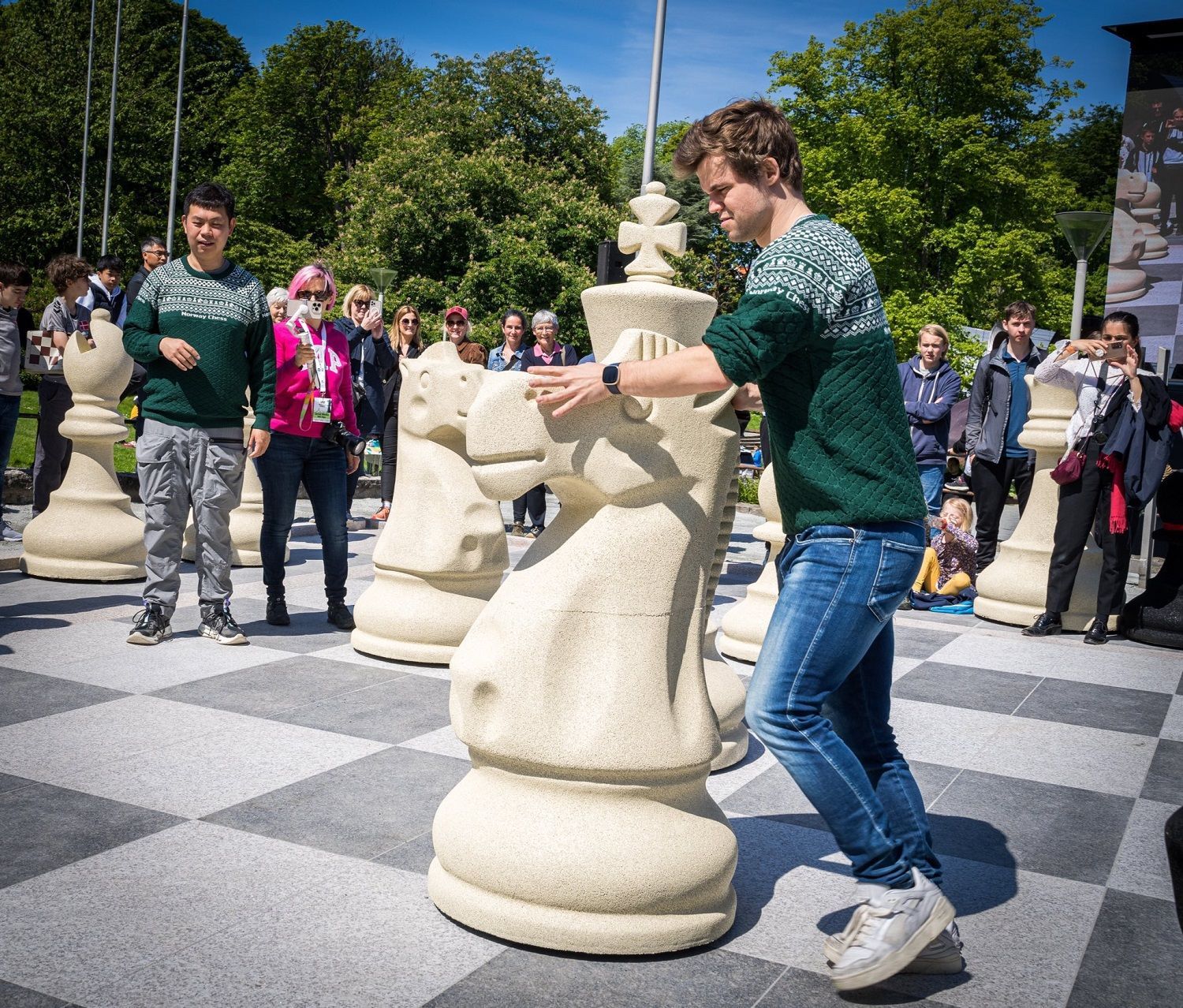 Magnus Carlsen snapped by chess photographer Maria Emelianova, who