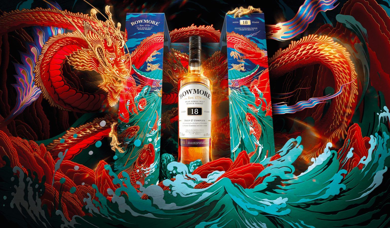 Best Limited Edition Year Of The Dragon Spirits For Lunar New Year 2024   Bowmore 18 Years Old Year Of The Dragon 1536x899 